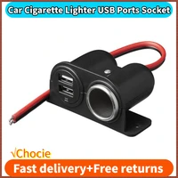 USB Ports Socket DC 5V 3.1A Dual USB Built-In Car Camper Adapter Cigarette Lighter Multi Plug Charger Port Socket Car Accessory 1
