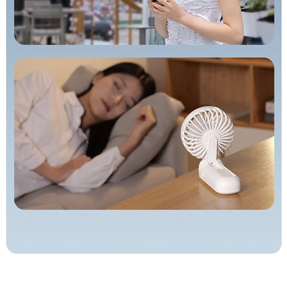 5 speed Adjustable Portable Neck Hanging Fan Removable 2400mah Battery Strong Wind Handheld Fan 180 &deg; Fold LED Light Displaying