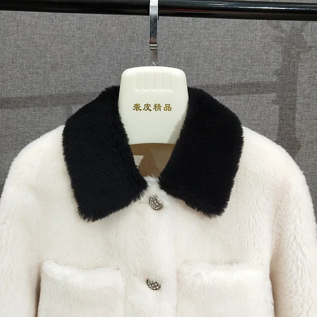 White Fuzzy Fleece Jacket ZARA NWT Bouble Sided Contrasting Fleece