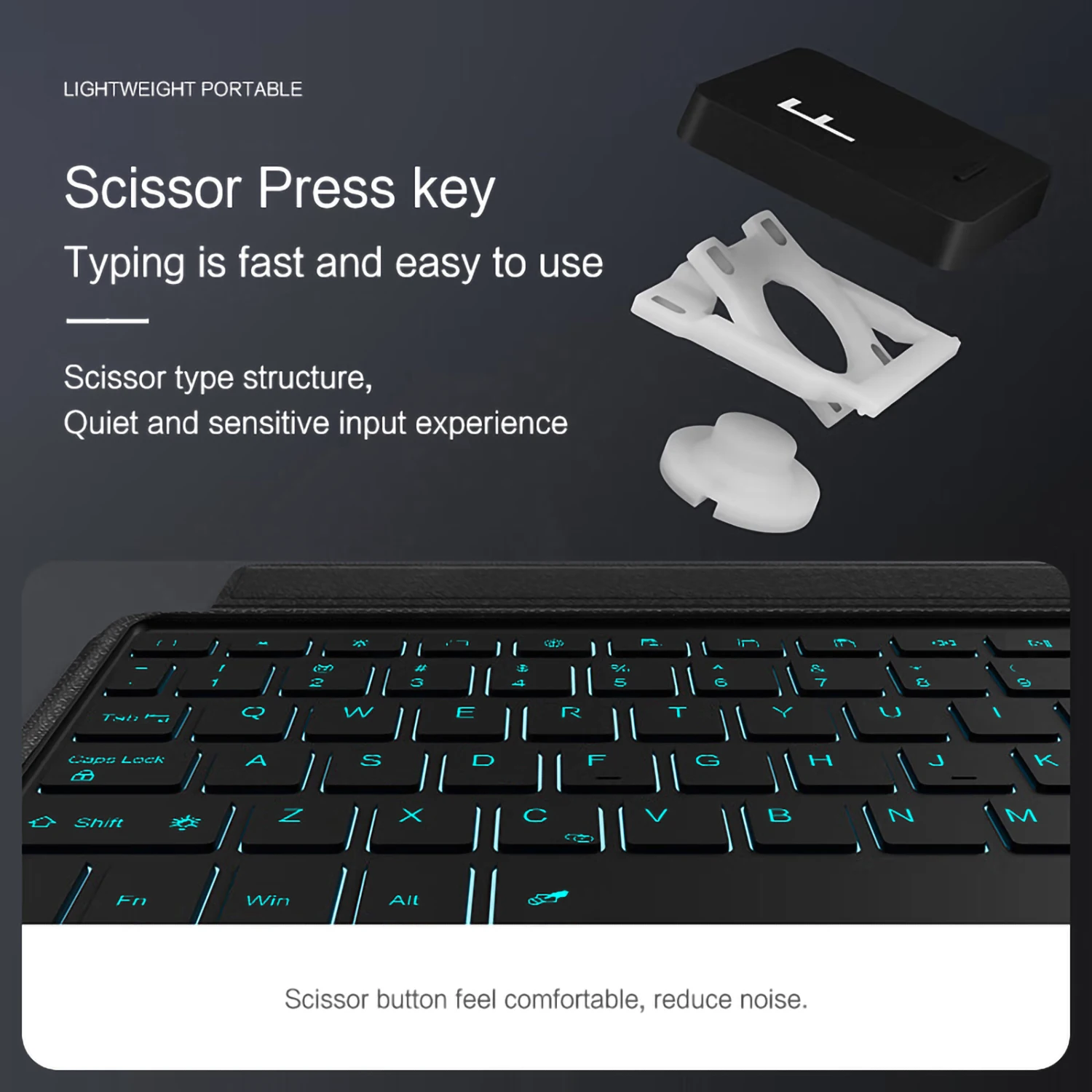 Enhanced Backlit Keyboard Case with Pencil Holder
