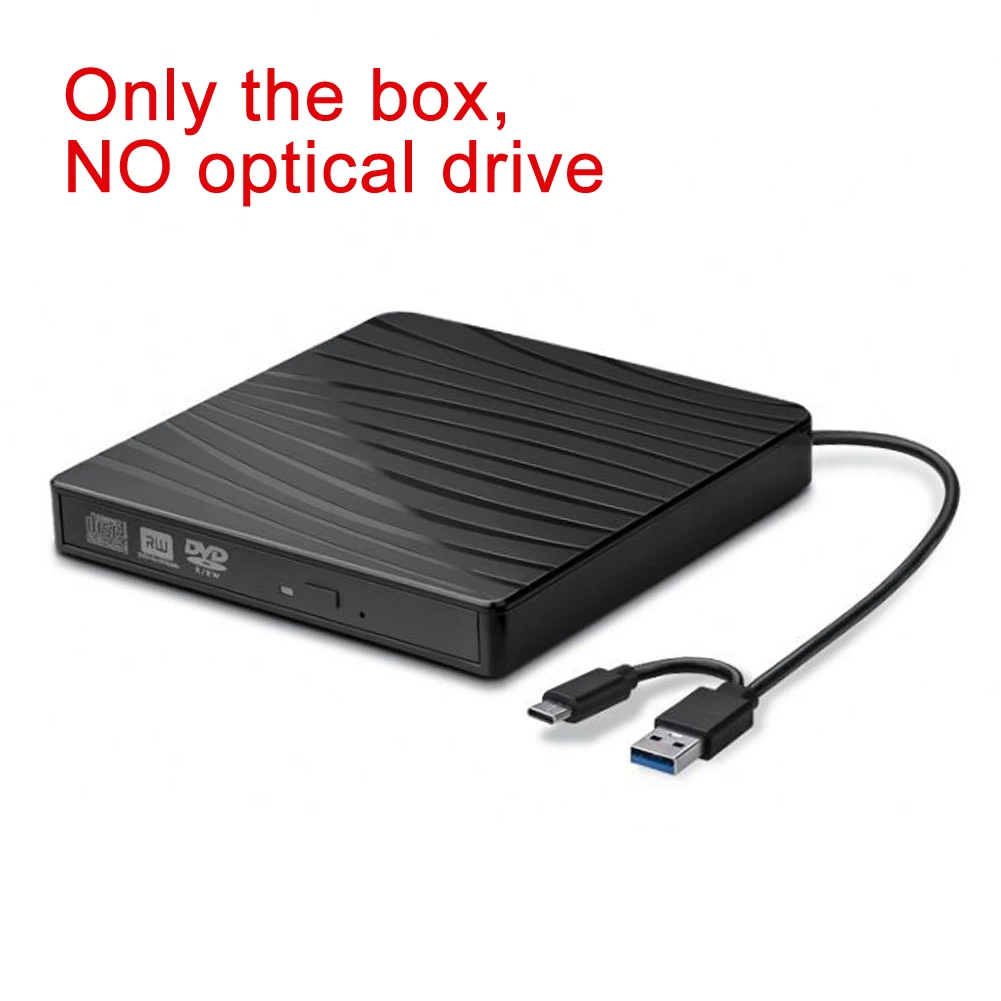 USB 3.0 DVD Drive External Optical Drives Enclosure Box USB Type-C External Case For Laptop Notebook Pc Dvd Player