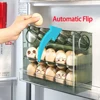 Auto Flip Egg Organizer, Portable Multi-Layer Egg Tray Organizer, Large Capacity Egg Refrigerator Storage 3