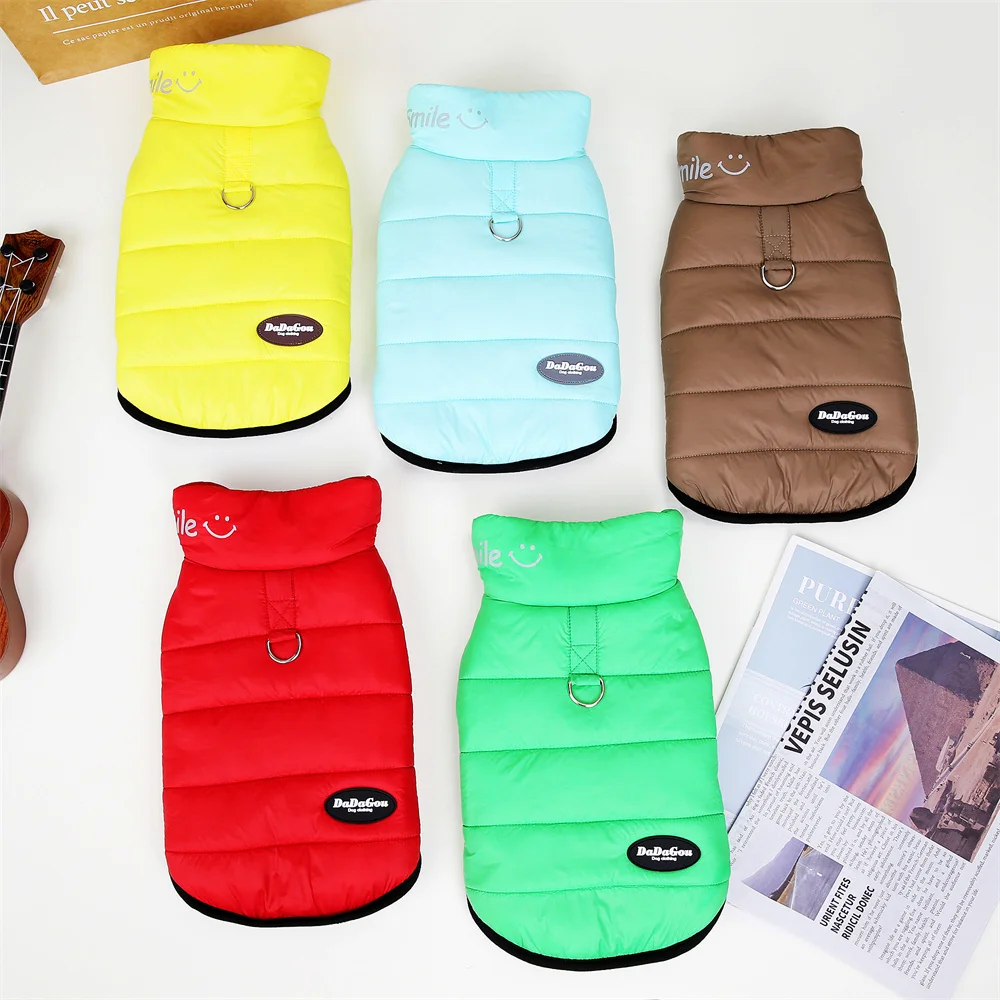 

Winter Warm Puppy Pet Dog Coat Waterproof Vest Dog Jacket Cotton Chihuahua Yorkie Clothing Overall Space Clothes For Small Dogs