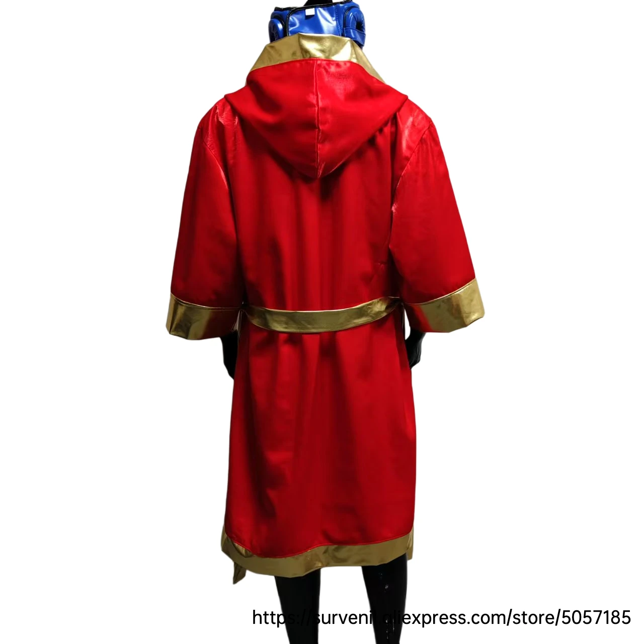 Boxing Robes Men Women Fighter Belted Hooded Kickboxing Boxing Gowns Cloak Blue Black Red Martial Arts Muay Thai Workout Clothes