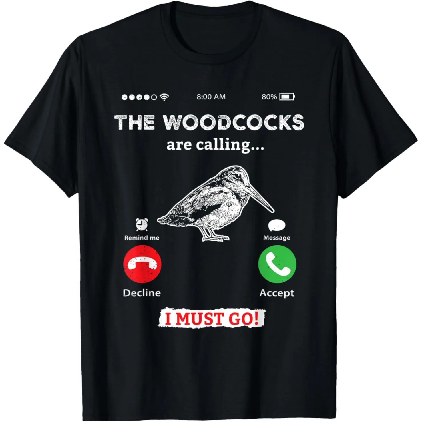 Jagd auf Holzähnchen Lustige Telefonanrufe Jäger T-Shirts Herren Baumwolle Humor Streetwear T-Shirt Kurzarm Unisex Lockere Kleidung