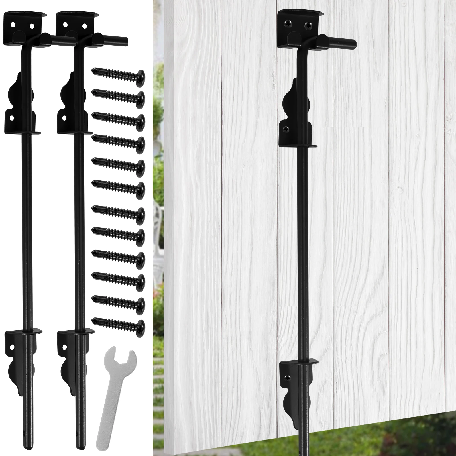 Slide Bolt Latch Gate Drop Rod Kit 12 inch/18 inch French Door Lock Door Bolt Lock Slide Gate Cane Stainless Steel Lat door latch door lock cylinder baby safety lock lock padlock