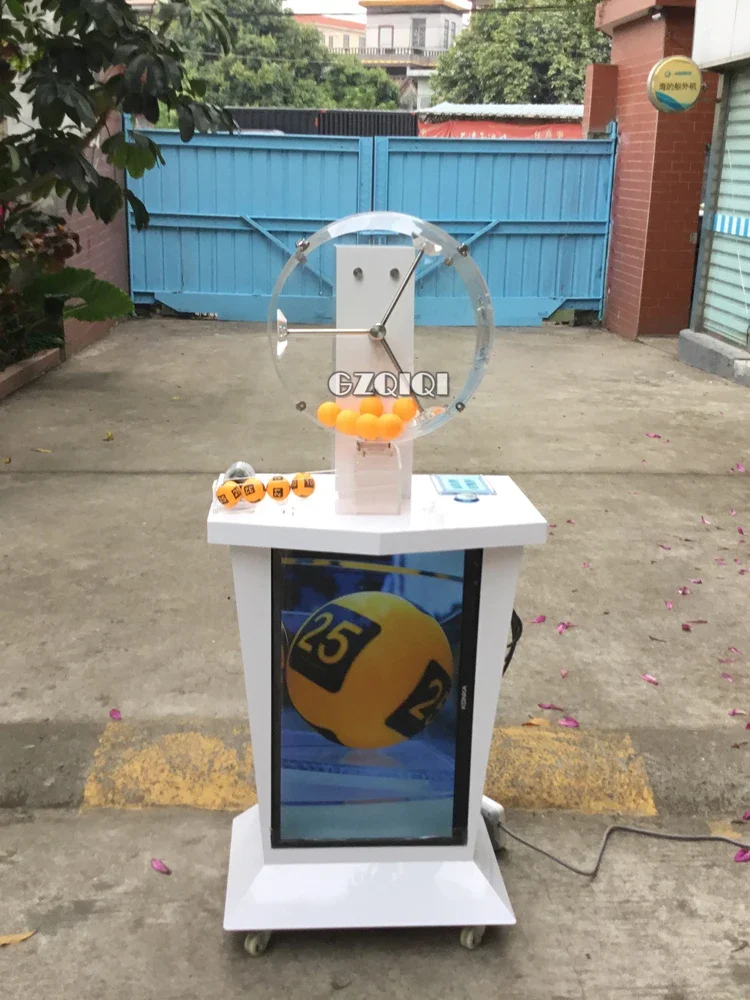 Balls drawing machine with LCD by mechanism for lottery game and lotto game