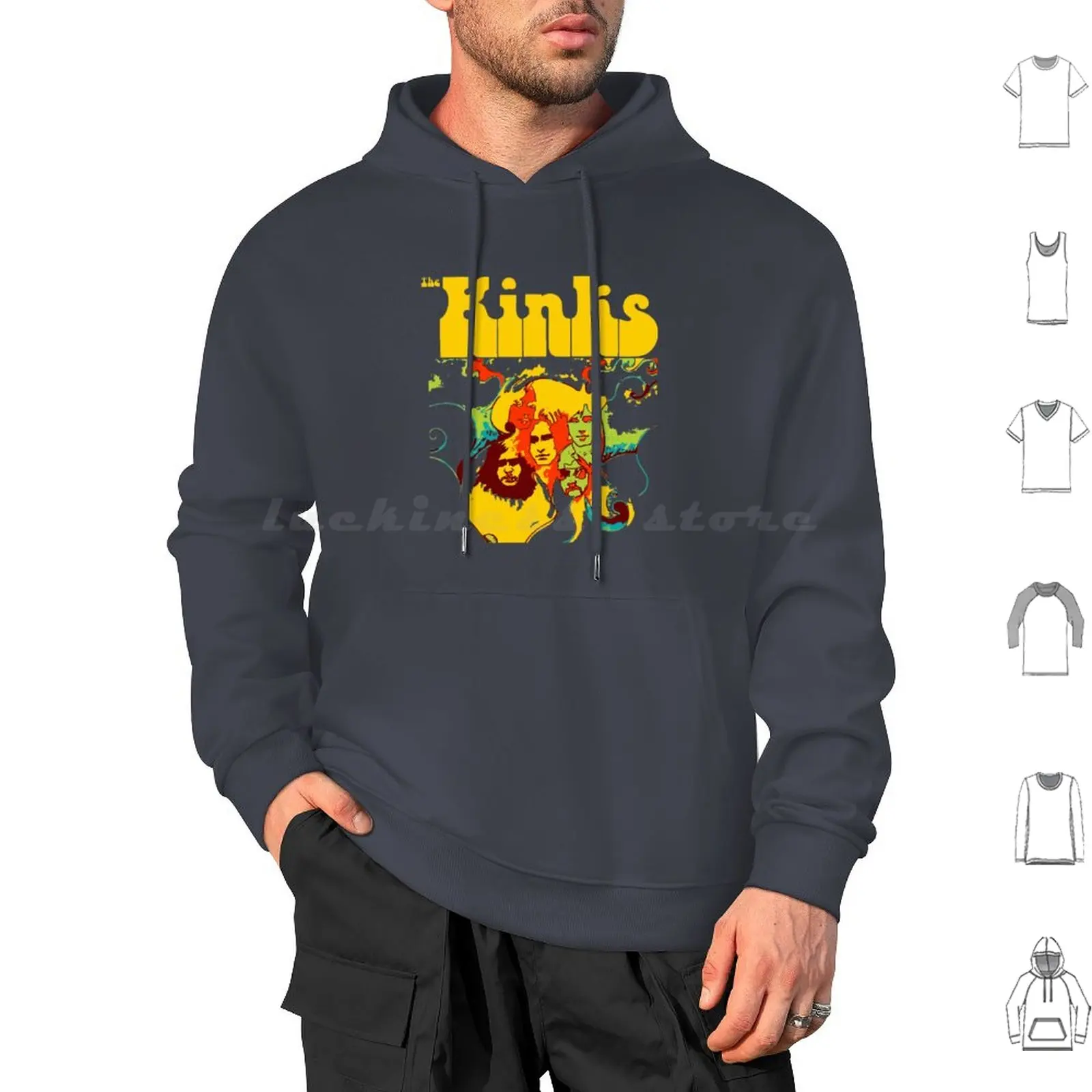 

Трехслойная Толстовка Kinks из хлопка с длинным рукавом, лента Kinks Band, забавная надпись «Kinks Band Kinks The Band Idea» с смешным юмором