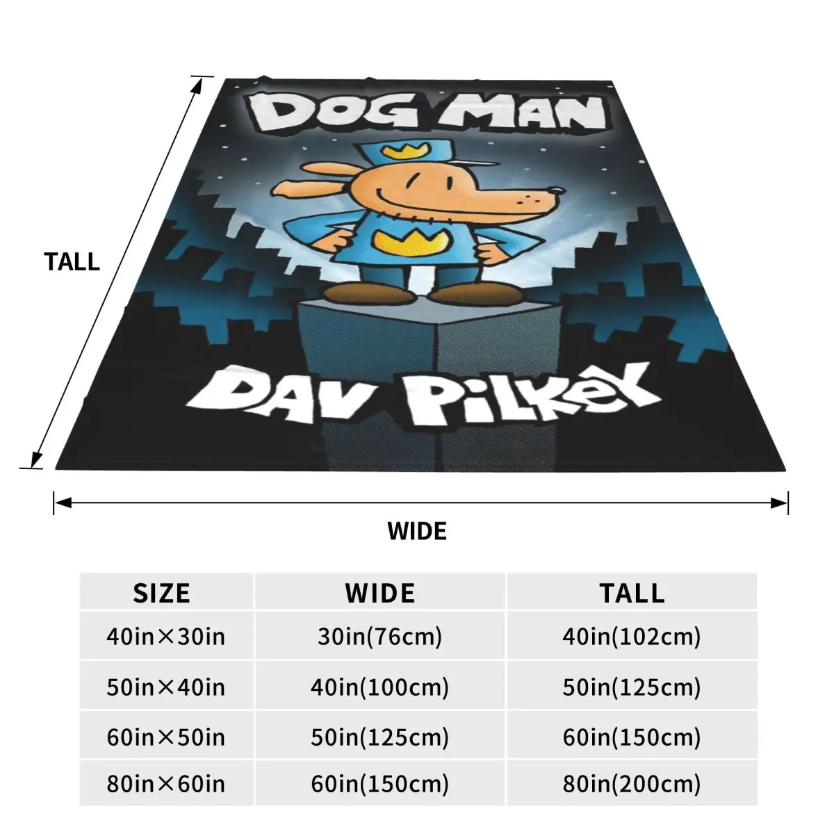Throw Blanket Dog Man Dogman And Friend Micro Fleece Blanket Four Sizes Cartoon Portable Suitable For Sofa AntiPilling Blanket 5