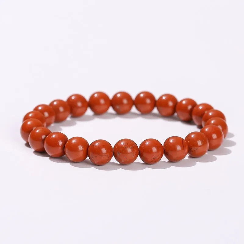 Natural Stone Genuine 5A Red Jasper Prayer Beaded Bracelets Women Men Rosary Meditation Bracelets Yoga Jewelry Gift Pulsera
