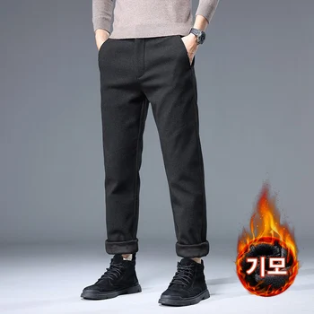 Trend-In Men's Brushed Lining Slim Fit Pants Style and Warm-Friendly Winter Essential Item Lp0883