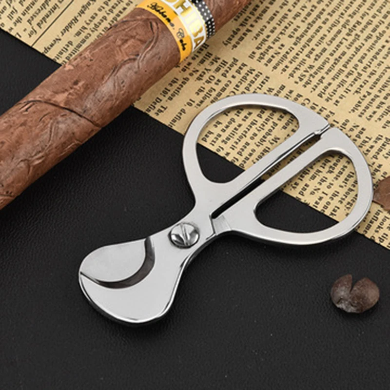 Stainless Steel Cigar Scissors Round Cutter Head Guillotine Knife Smoking Accessories For Cohiba