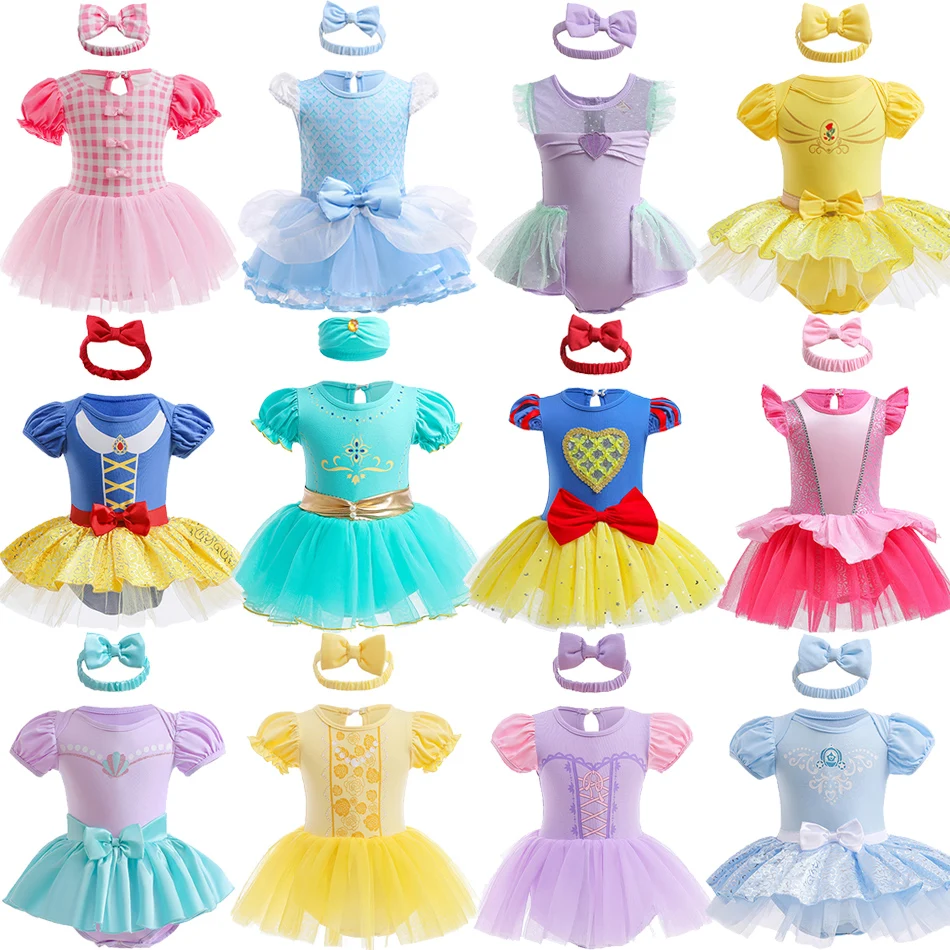 Toddler Cosplay Belle Cinderella Jasmine Romper Kids Fancy Jumpsuits Infant Christmas Halloween Birthday Party Girls Costumes princess costume kids clothes