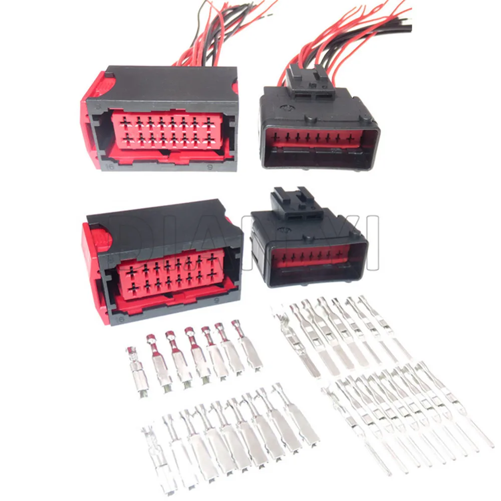 

1 Set 16 Way Starter Automotive Socket For Citroen Modern Ford 185763-1 185760-1 Auto Headlight Sensor Wiring Terminal Plug