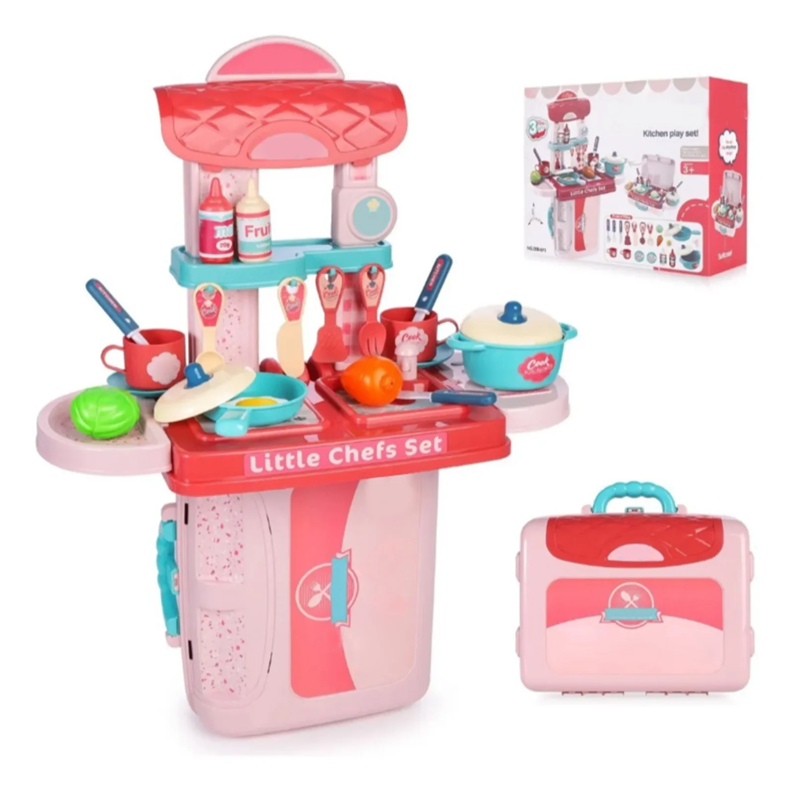 

Baby Pretend 30pcs Kitchen Toy Playset Educational Interactive Skill Development Safe Kitchen Play House Children's Cooking Toys