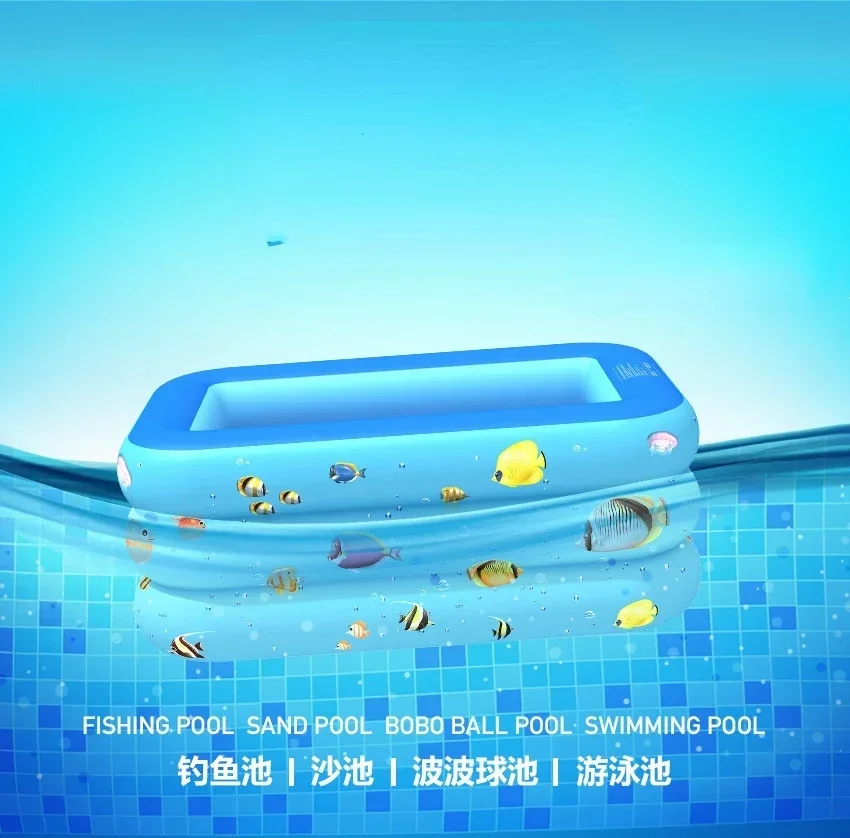 Thicken Large Inflatable Swimming Pool Rectangular PVC Paddling Bathing Tub Summer Outdoor Toy For Family Children inflatable swimming pool,inflatable bathtub