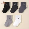 5 Pairs Cute Kawaii Smiling Baby Soft Socks Anti Slip Floor Socks for Infant Girl Boy Warm Anti Slip Floor Socks 0-5T 1