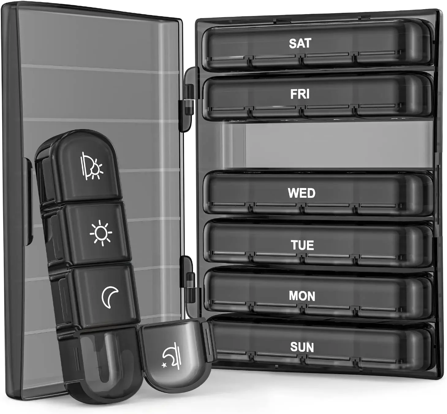 XL Large Pill Organizer 4 Times a Day 7 Day Daily Pill Boxes Organizers  Weekly Travel Pill Case Medication Organizer with 28 Big Compartments for  Medicine Vitamin and Supplements Rainbow