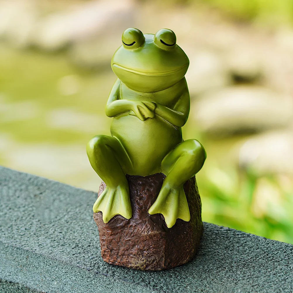 

Bathroom Decorations Simulated Frog Ornament Animal Statue Mini Shape Adornments Photo Resin Sculpture Micro Scene