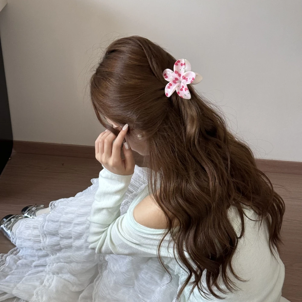 Set mollette per capelli a forma di fiore con stampa ciliegia_voghion.com