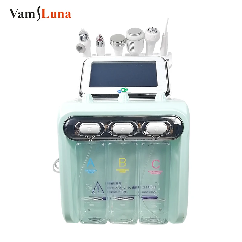 

6 in 1 Facial Oxygen Jet Peel Hydro Dermabrasion Pore Shrink Skin Care Blackhead Remover Hydrafacial Machine For Beauty Health