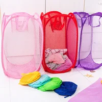 Laundry Basket Portable Large Storage Basket Folding Hollow Dirty Laundry Basket with Durable Handles Household Storage Basket 3