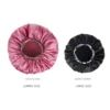 Silk Satin Bonnet Hair Cap Extra Large Jumbo Sleeping Bonnets With Comfortable Flower Band 3