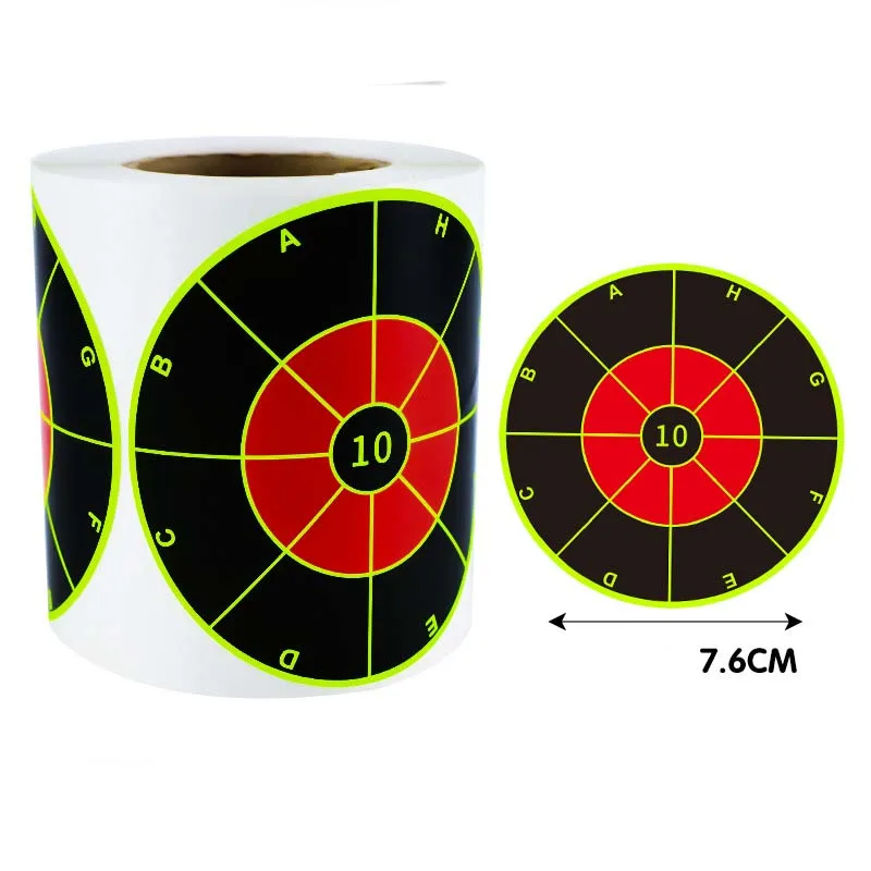 125 Autocollants Cible de Tir Target Verte 7.6cm