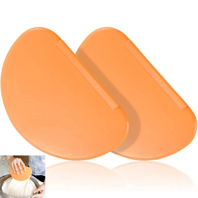 Baking Tools 1Pcs Flexible Bowl Scraper Dough Scrapers Spatula Multipurpose Curved Pastry Scraper Flat Edge Mixing Bowl Cutter