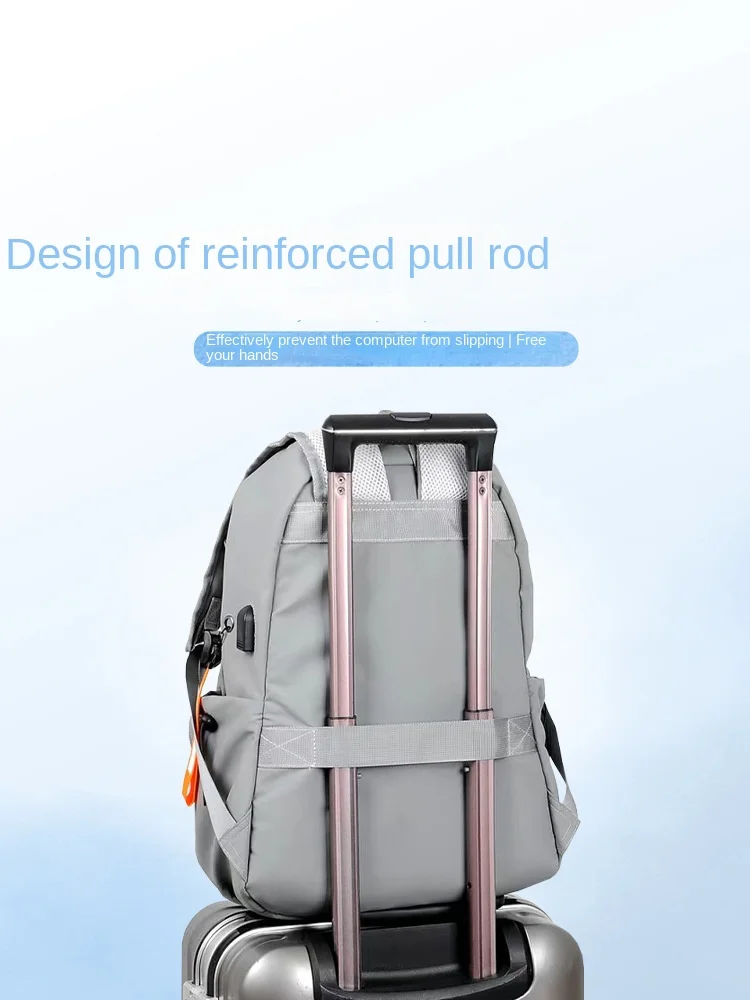 QINNXER 2024 New Fashionable and Minimalist Travel Trend Couple High School Student multifinonal travel Laptop backpack for Men