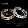 Fashion Full Handmade Rhinestone Bracelet Geometric Open Bracelet Ladies Bracelet Bridal Bracelet Wedding Jewelry Gift 1