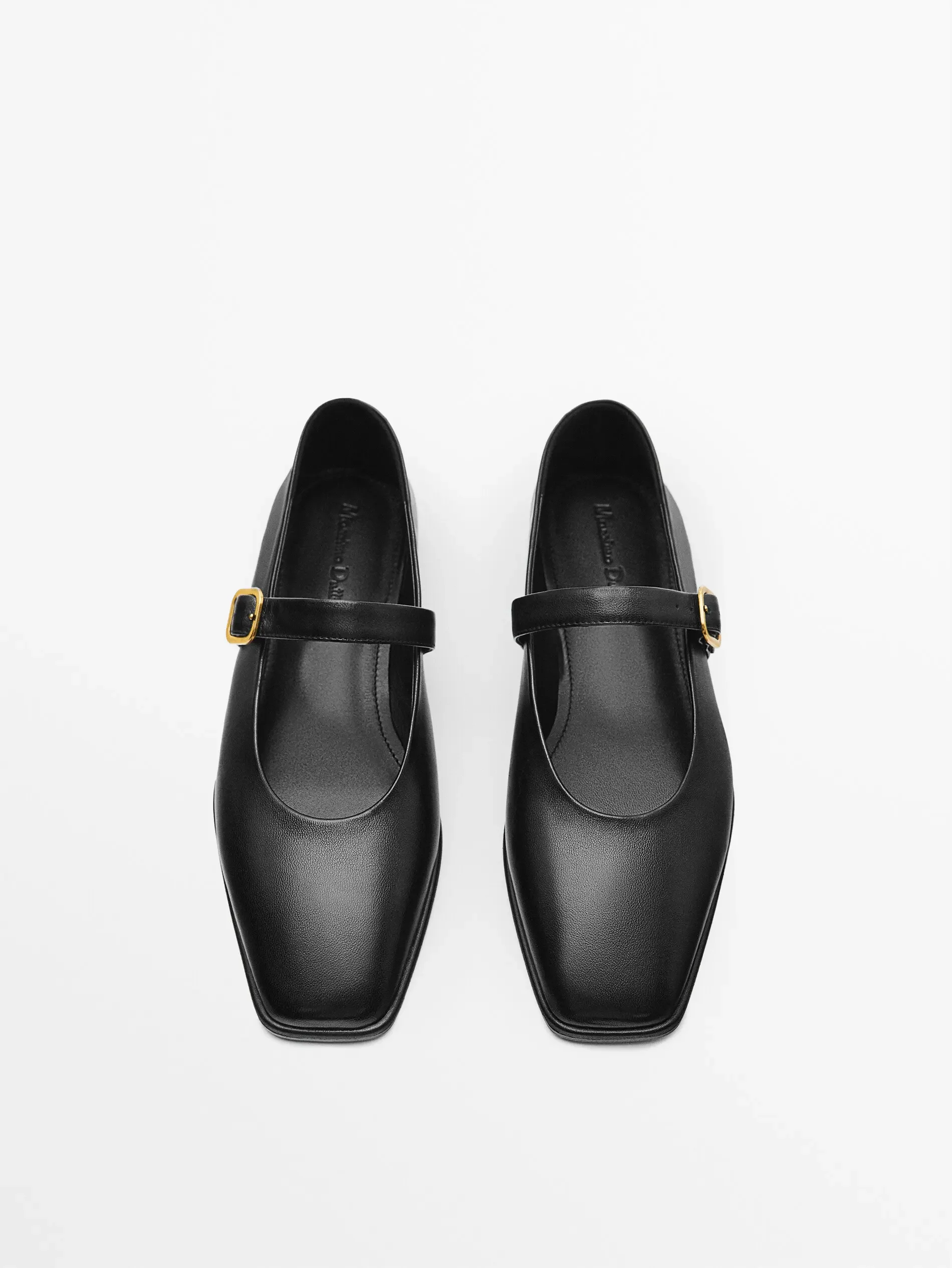 2024 Autumn New Buckle Strap Decoration Casual Hundred Ballet Shoes Flat Shoes Female Shallow Mouth Square Head Single Shoes