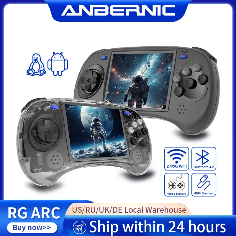 ANBERNIC RG ARC-D ARC-S Console de jogos portátil com design de