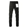 New Fashion Purples jeans Man with high street black pleats Fashion top quality Repair Low Rise Skinny Denim pants 5