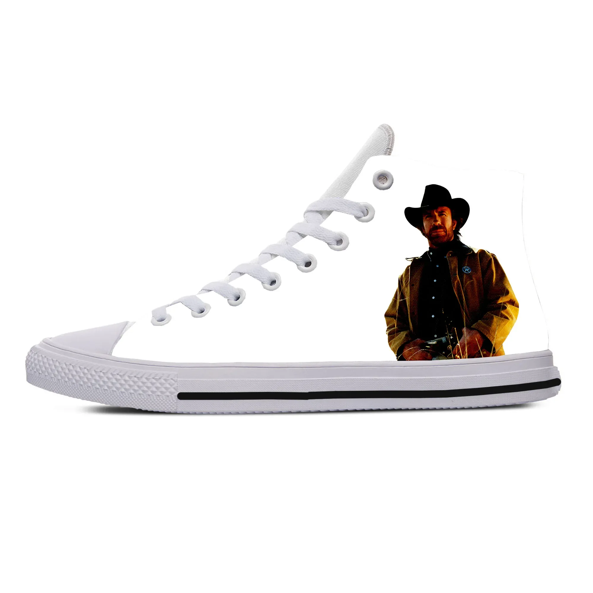 Hot Fashion 3D Chuck Norris High Sneakers Men Women Latest Shoes High Quality Casual Shoes High Help Summer Classic Board Shoes