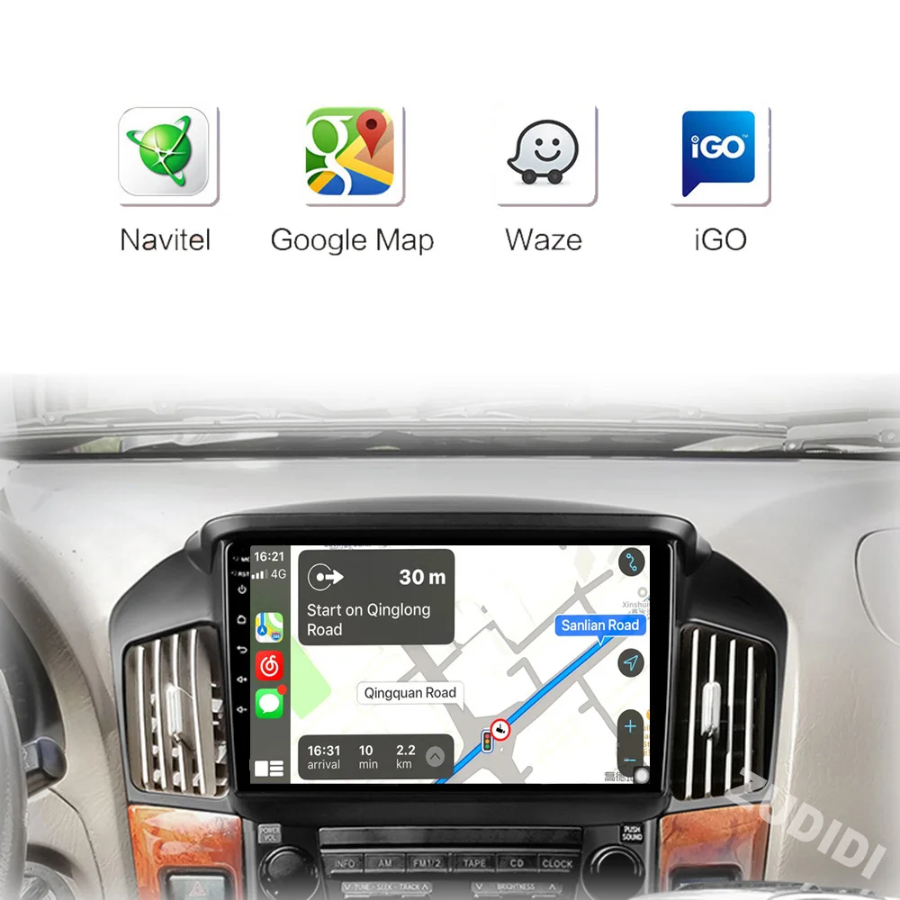 Radio para Auto Android 16 para Lexus RX300/Toyota Harrier 1998 1997-2003, Reproductor Multimedia 2DIN, Estéreo, Navegación GPS 4