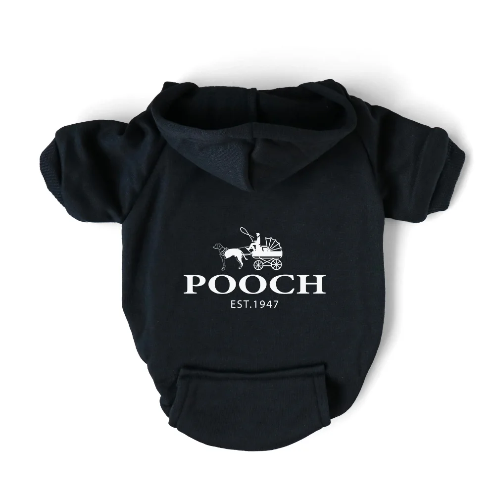 Sweat à capuche pour chiens imprimé POOCH - 2026 - Doglovedesign : Vêtement et accessoires pour chiens