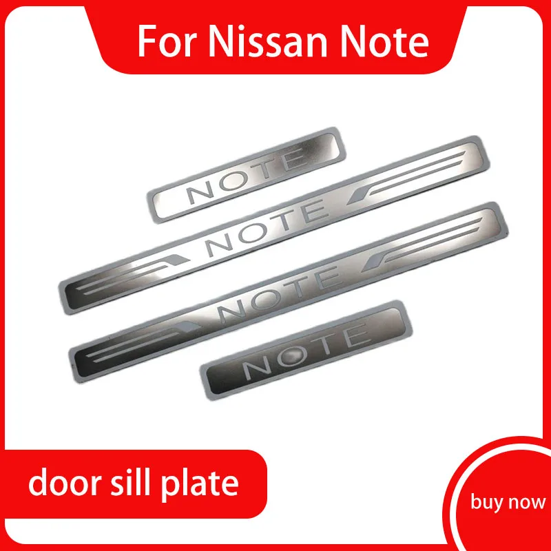 

2020 2021 2022 For Nissan Note Accessory Door Sill Scuff Plate Kick Guard Pedal Threshold Step Protector Stainless