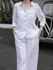 ZANZEA Women Elegant Lapel Neck Long Sleeve Shirt Pants Sets 2PCS Fashion Autumn Outifits Solid Work OL Trousers Suits Tracksuit