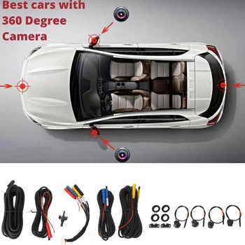 Telecamera per auto a 360°, sistema di telecamere panoramiche con visione a 360°, telecamere AHD anteriori, posteriori, sinistra e destra con funzione di visione notturna impermeabile