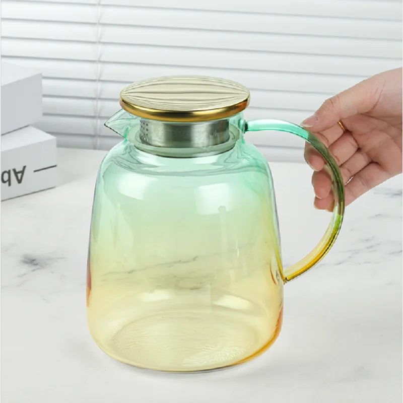 Glass Teapot with Infuser Heat Resistant Teaware