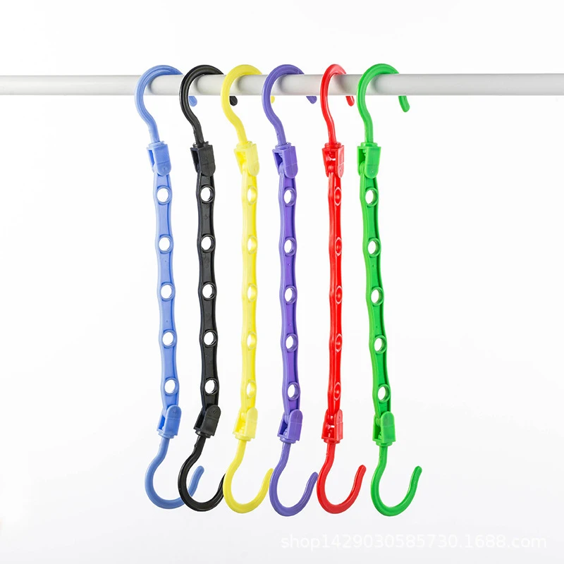 Space Saving Storage Hangers Multifunction Plastic Clothes Racks Rotary Organizer Hangers 5 Hole Magic Closet Wardrobe Organizer 4