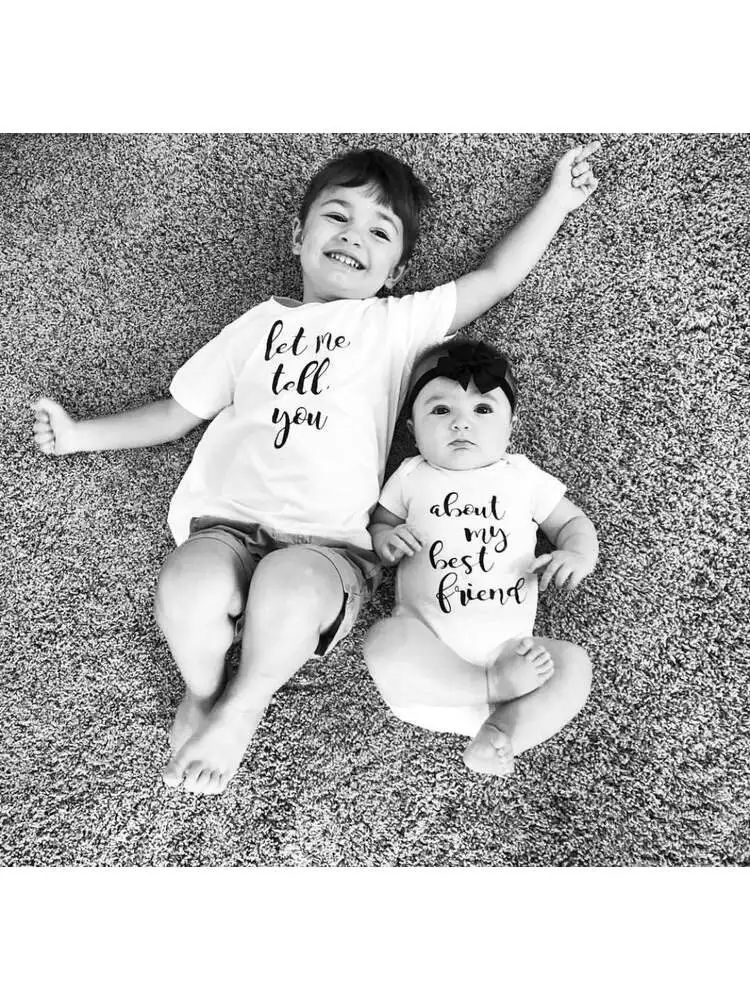 

Kids Outfit Pairs Kids Clothes Children's Sibling Outfits Big Brother Little Sister Outfit Children Summer Short Sleeve Clothes