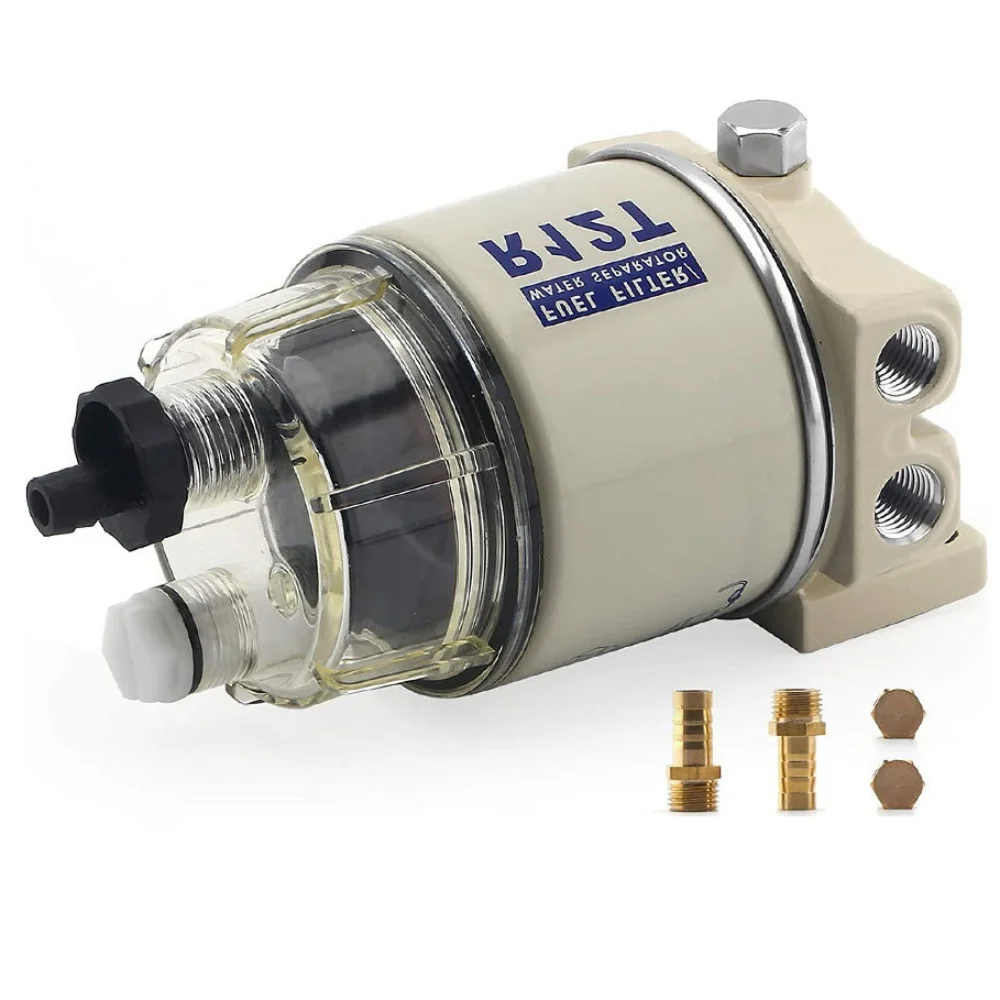 R12T Fuel Filter Water Separator Complete Kit-Marine SPIN-ON R12T Filter Replaces S3240 120AT NPT ZG1/4-19 Fit 3/8 Inch NPT fuel filter,fuel filter water separator