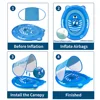 Swimbobo Inflatable Blue Bear Baby Swimming Rings Factory Price Product For Summer Kids Seat float Child Swim ring With Canopy 3