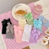 Girls Mid-tube Socks Lace Spring Summer Thin Kids Velvet Bow Socks Candy Color Pile Lolita Stockings Children Sock 3