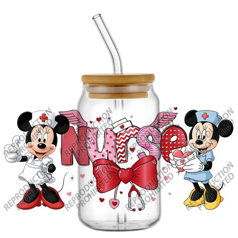 Tasse Verre Infirmière Minnie Mouse | Cadeau Soignant Original