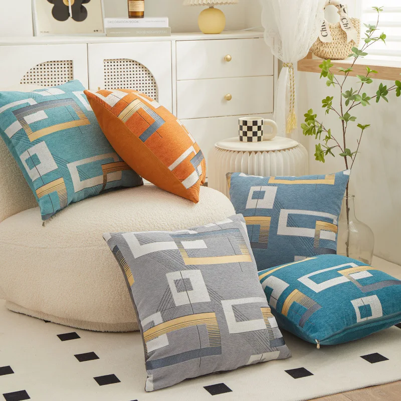 

Geometric Throw Pillow Ins Wind Home Fabric Sofa Decoration Bedroom Window Restaurant Seat Cushion
