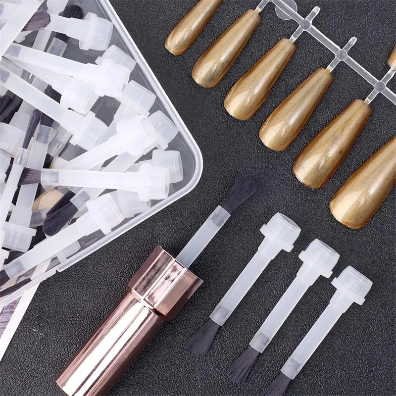 Disposable Nail Polish Brush Kit - 25/66pcs Manicure Tool Set for Nail Powder and Liquid Applications