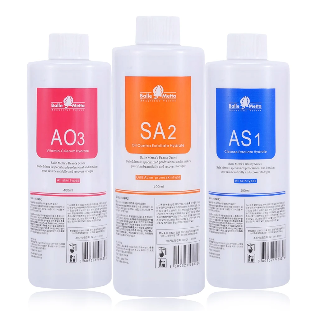 Solución Facial Hydra AS1 SA2 AO3 para máquina Facial Hydra, solución Aqua Peeling, Serums Hydra para limpieza Facial, venta al por mayor